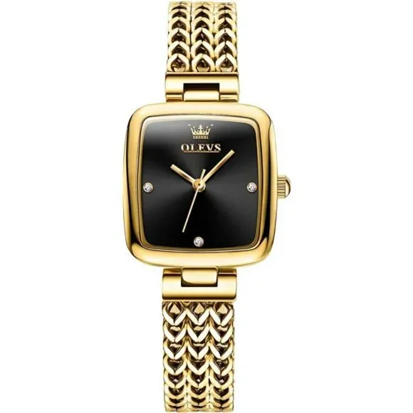 Accessories | Womens Square Watch Gold Diamond Watch Analog 